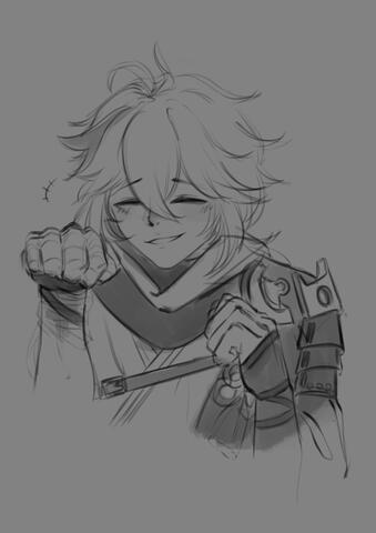 Kazuha sketch - Genshin Impact