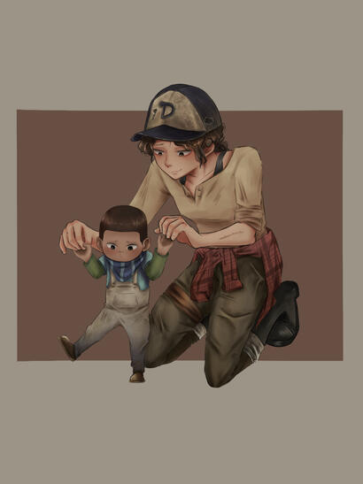 Clem and Aj - The walking dead game